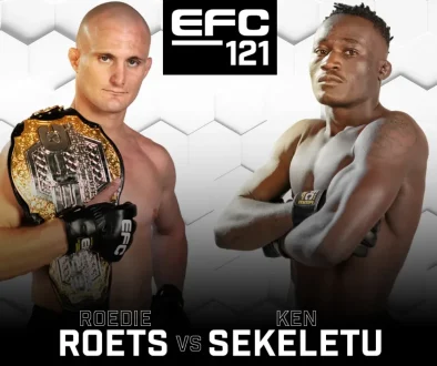 Roedie Roets vs. Ken Sekeletu in an intense EFC 121 title fight for the South African MMA championship.